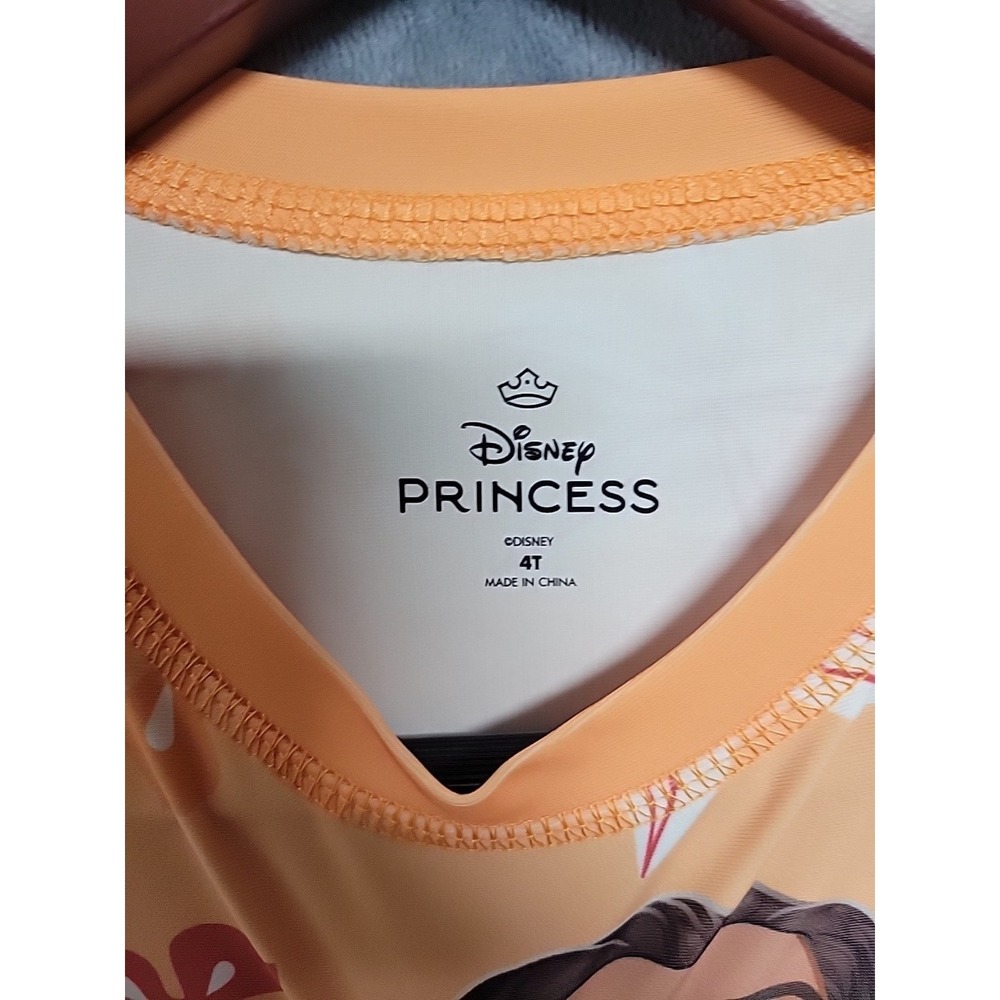 Girls Longsleeve Water Shirt 50+ UV Protection Quick Drying T-Shirt MOANA Size 4 - Picture 3 of 6